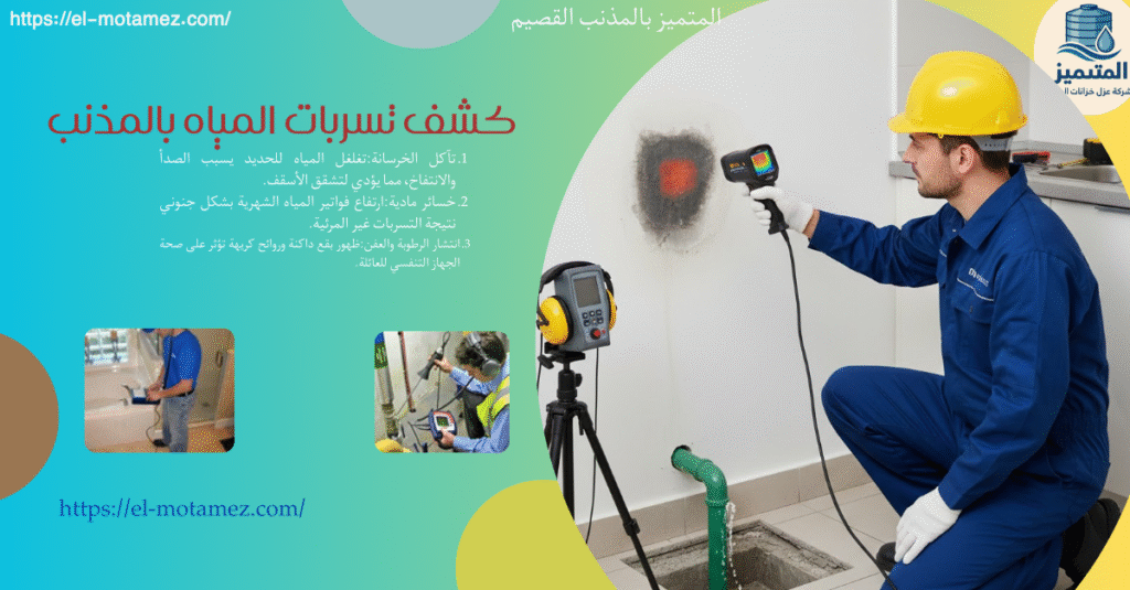 كشف تسربات المياه بالمذنب 
بدون تكسير
شركة المتميز 0504666179
